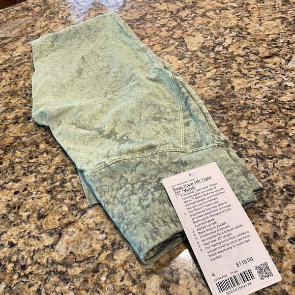 BNWT - lululemon base pace HR tight 25” green wash size 4 - Picture 5 of 7